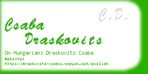 csaba draskovits business card